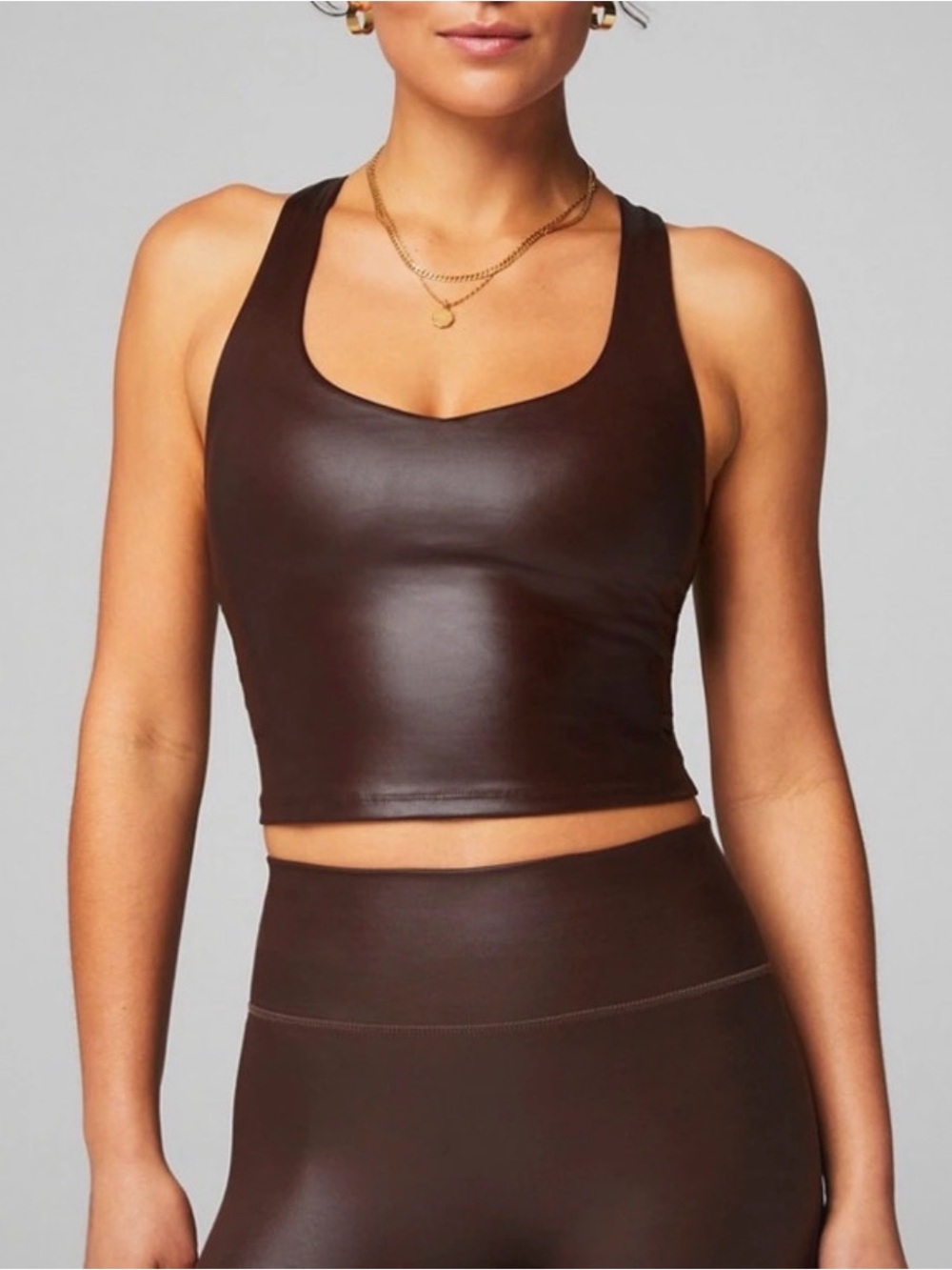 Fabletics Anywhere Shine Built-In Bra Tank size S